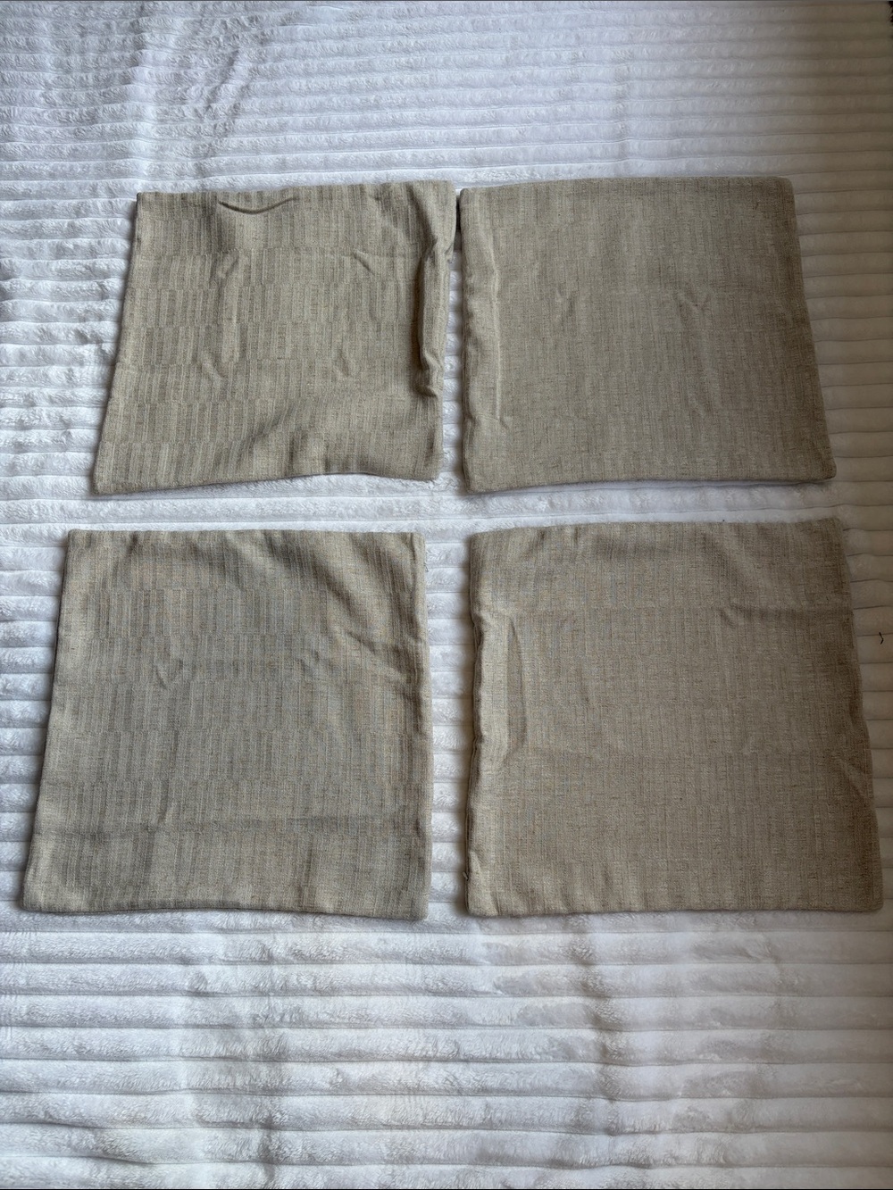 New set of four pillow covers
